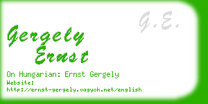 gergely ernst business card